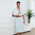 thumbnail image 7 of Colevkie Men's 2 Pieces Wearable Bath Towel Set Bath Skirt & Towel Soft Quick Drying Absorbent Beach Towel Bathroom Towel Spa Hotel Sauna Portable Printed Retro Style Pattern, 7 of 7