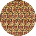 thumbnail image 1 of Ahgly Company Indoor Round Abstract Fire Brick Red Abstract Area Rugs, 3' Round, 1 of 6