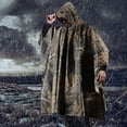 thumbnail image 3 of Poncho de lluvia 3 en 1 impermeable camuflaje Ripstop chaqueta impermeable con mangas de murciélago y capuchas, 3 of 8
