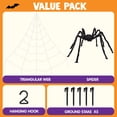 thumbnail image 5 of Joyfy Halloween Decorations Outdoor,59'' Giant Spider with 400 sqft Spider Web Fake Spiders with Triangular Huge Spiders Web for Indoor Outdoor Halloween Decorations Yard Haunted House Decor, 5 of 8