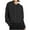 Black, variant on SwiftWear Women's Polka Dots Knit-Texture Hoodie Soft Drop-Shoulder Tops Pullover with Front Pocket Cozy Casual Lounge Wear Black
