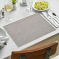 thumbnail image 2 of Decozen Placemats Set of 8 for Dining Table Placemats, Rectangular Vinyl, PVC, 18"x12" - Beige Brown, 2 of 8