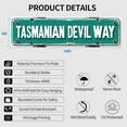 thumbnail image 3 of Decorative Tin Sign 16*4 Inches for Bedroom,"Tasmanian Devil Way" Man Cave, Garage - Tasmanian Devil Way Decor, 3 of 4