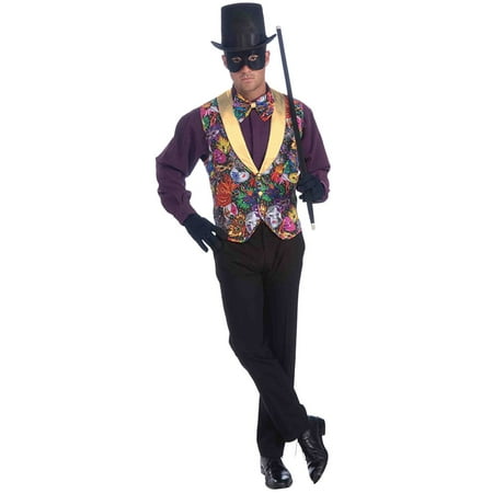 Mardi Gras Vest & Bow Tie Adult Costume Kit