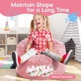 thumbnail image 6 of Fulsmile 2.5Ft Bean Bag Chair for Kids with Memory Foam Filling, Kid Cozy Plush Chair Detachable Soft Cover for Bedroom Living Room Play Room, Plush Pink, 6 of 8