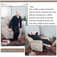 thumbnail image 4 of Electric Recliner Chair, Heavy Duty Power Lift Recliners for Elderly Wide Seat, 330 lb Capacity Bedroom Chair with Side Pockets, Remote Control, Modern Reclining Office Chair, Beige, Q17919, 4 of 9