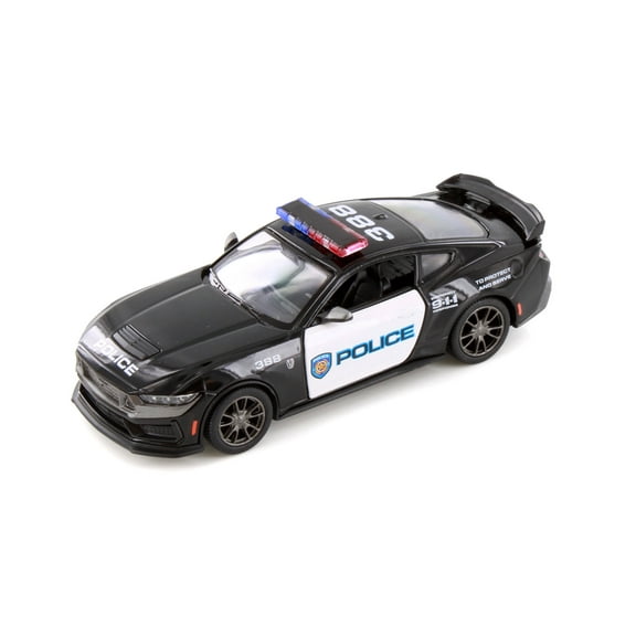 2024 Ford Mustang Dark Horse Police Edition, Black - Kinsmart 5455DP - 1/38 Scale Diecast Model Car
