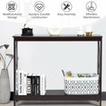 thumbnail image 4 of Barara King Console Table, Entryway Table, Console Sofa Table, Display Shelf,2-Tier Console X-Design Sofa Side Accent Table-Espresso, 4 of 12