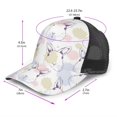 thumbnail image 2 of Lsque Hand Drawn Rabbit Printed Trucker Hat - Baseball Cap for Men Women - Breathable Mesh Side, Adjustable Fit - for Casual Wear, 2 of 7