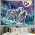 thumbnail image 2 of BCIIG  Cool Wolf Tapestry for Men, Fantasy Animals Psychedelic Moon Tapestry Wall Hanging for Boys Bedroom, Trippy Mountian Forest Tapestry Blanket College Dorm Home Decor, 2 of 6