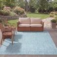 thumbnail image 5 of Safavieh Courtyard Mitre Geometric Indoor/Outdoor Area Rug, Aqua, 5'3" x 7'7", 5 of 15