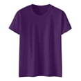 thumbnail image 5 of GEWSEY Womens Loose Fit Tshirts Short Sleeve Summer Tops Casual Workout Yoga Tunic T Shirts Tops (Purple, M), 5 of 5