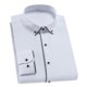 thumbnail image 1 of Camisa de Hombre con Ribete de Color Puro Estilo Informal y de Negocios Camisa con Botones de Solapa de Manga Larga Ajuste Regular, 1 of 4