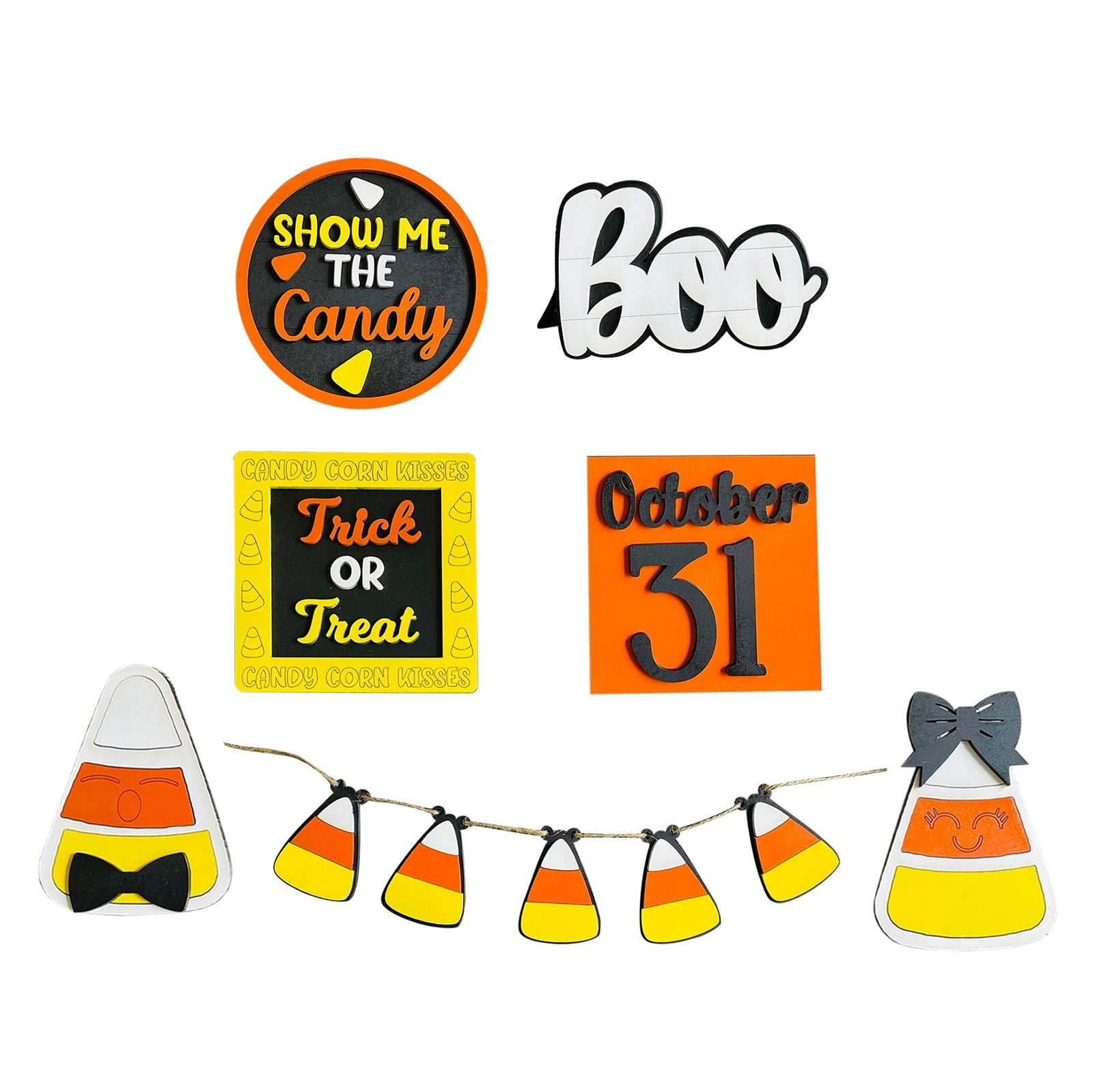 OAVQHLG3B 7 Pieces Tiered Tray Decor Set Halloween Decorations Gnomes oavqhlg3b-7-pieces-tiered-tray-decor-set-halloween-decorations-gnomes