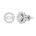 thumbnail image 4 of Dazzlingrock Collection 0.30 CT Round Diamond Removable Jackets for Stud Earrings, Sterling Silver, 4 of 6