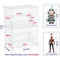 thumbnail image 2 of Shelf Clear Acrylic Display Case with Door WallMounted Display Shelf for Funko Pop Countertop Display Case for Collectible Action Figure Storage Organizer .x.x., 2 of 7