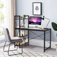 thumbnail image 2 of Costway 47.5" Computer Desk Writing Desk Study Table Workstation With 4-Tier Shelves, 2 of 10