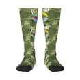 thumbnail image 2 of Picia Women Crew Soft Moisture-wicking Socks Surfing Dinosaur Pattern Design Cotton Socks, One Size fit All, 2 of 9