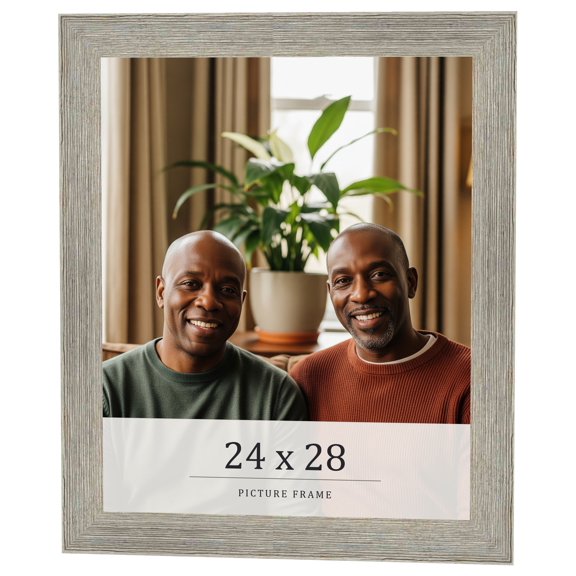 24x28 Frame Grey Real Wood Picture Frame Width 1.5 Inches | Interior Frame Depth 0.5 Inches | Barn