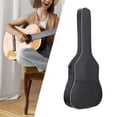 thumbnail image 1 of Mochila para guitarra de 41 pulgadas, estuche para guitarra acústica Oxford con asa lateral, acolchado grueso, bolsa portátil para guitarra clásica Borde blanco, 1 of 10
