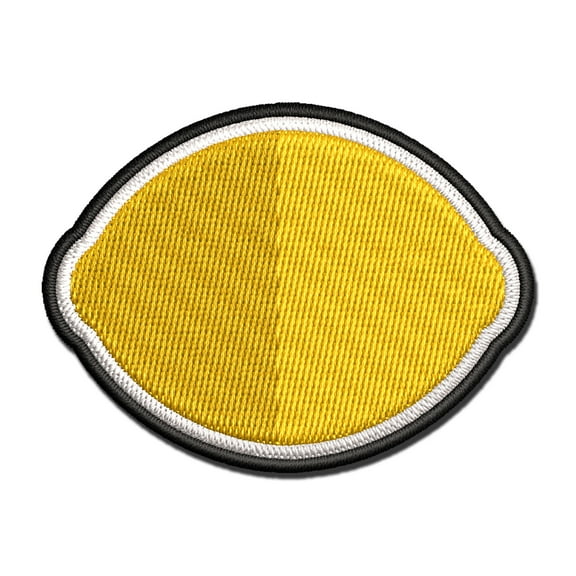 Lemon Fruit Solid Applique Multi-Color Embroidered Iron-On Patch - 2.5 Inch Small