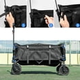 thumbnail image 2 of Versatile Camping Trolley Side Storage Bag Removable Folding Travel Cart SideBag, 2 of 9