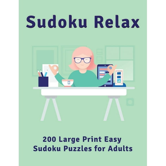 Sudoku Relax: 200 Large Print Easy Sudoku Puzzles for Adults (Large Print) (Paperback)