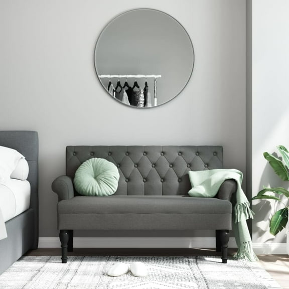 Casafoyer Bench with Backrest Dark Gray 47.2"x24.4"x29.7" Fabric