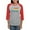 Heather/Red, variant on CafePress - Rainbow American Flag Women's Baseball T Shirt - Womens Baseball Tee