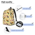 thumbnail image 5 of Balery Beautiful Bright Birds And Flowers Vintage Canvas Backpack for Men and Women - Large Capacity, Durable Travel Laptop Bag for School, Work, Hiking, and Outdoor Activities, 5 of 7