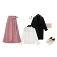 thumbnail image 5 of TureClos Sophisticated Black Maxi For Adult Black Skirt Midi Long Skirt Comfortable And Chic In Our Skirt Maxi Skirt Skirts pink M, 5 of 10