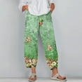 thumbnail image 2 of Durtebeua Stretchy Straight Leg Comfy Classic High Waisted Pants Womens Pants Trendy Green, 2 of 4