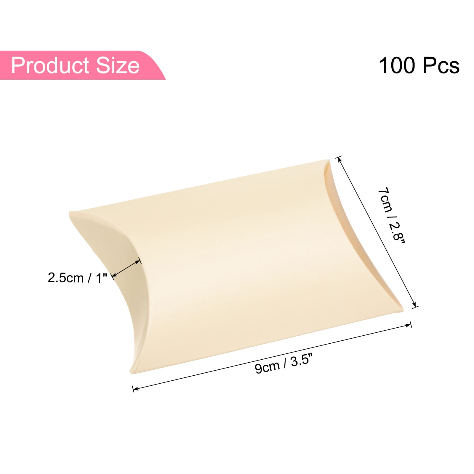 Unique Bargains Simple Gift Boxes with Ribbons Presents Paper Candy Favor Boxes Beige