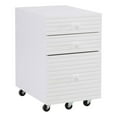 thumbnail image 1 of Bowery Hill Wood File Cabinet with 3 Drawers Rolling Castors in Pure White, 1 of 15