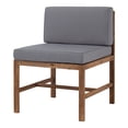 thumbnail image 3 of Modular Outdoor Brown Acacia Wood Armless Chair by Manor Park, 3 of 16