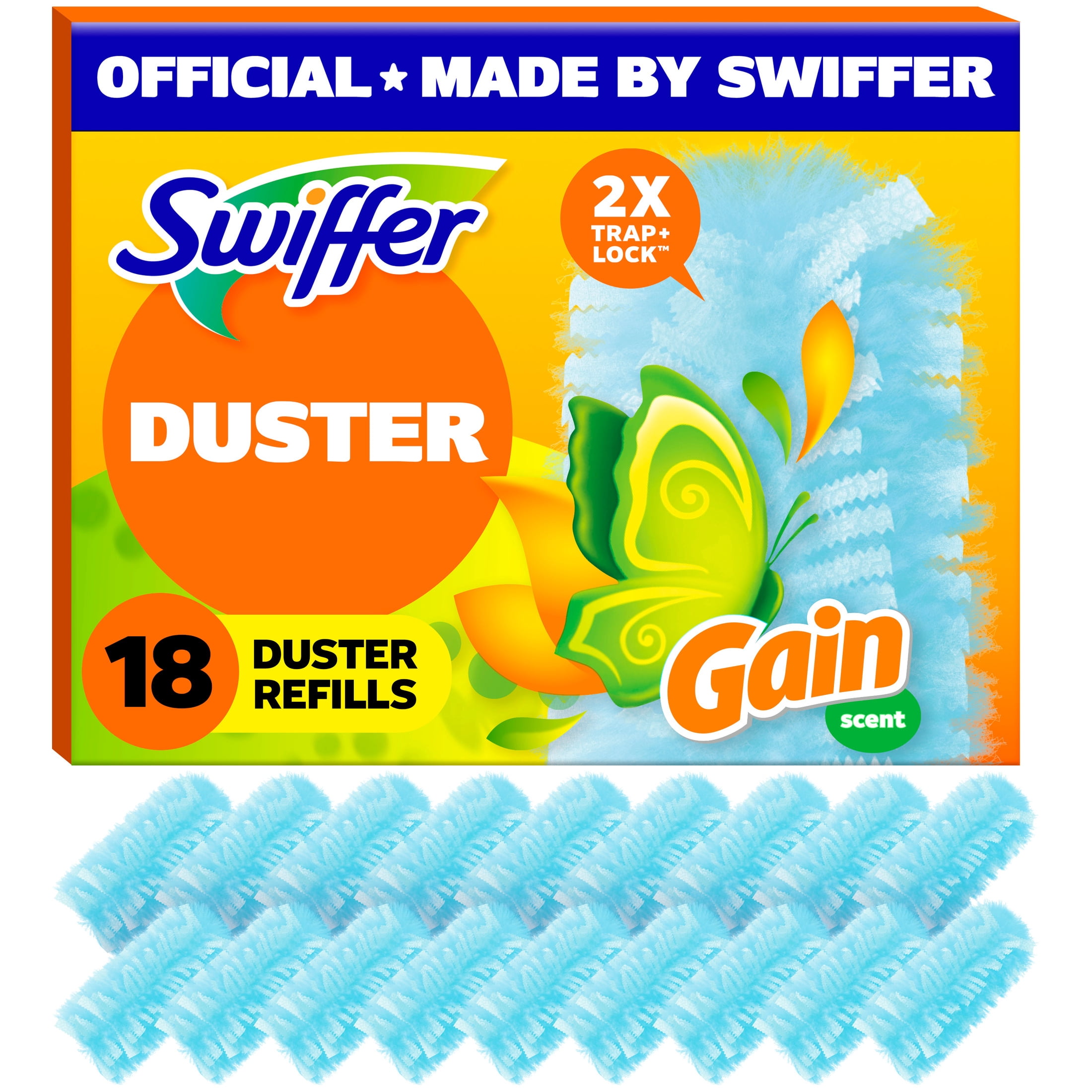 (4 pack) Swiffer Duster Refills, Gain 18 Count