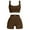 Brown, variant on Sevpuikl Women's Seamless Yoga Tank Top High Waist Tummy Control Shorts 2 Pieces Set Solid Color for Workout Gym(White,S)