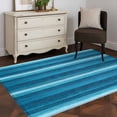 thumbnail image 3 of Turquoise Teal Ombre Area Rug 4x6 FT, Non Slip Kids Room Carpet, Farmhouse Modern Abstract Striped Washable Soft Floor Carpet Non-Shedding Throw Rug for Dorm Kitchen Study Room Home Office Bedside, 3 of 9