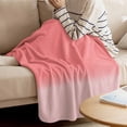 thumbnail image 4 of Throw Blanket for Couch Red Pink Ombre Soft Fleece Flannel Blankets Cozy Lightweight Blanket for Home Sofa Living Room Gradient Gradual Color Bed Throws 40" x 50", 4 of 9