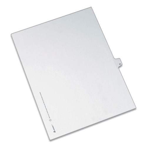 Preprinted Legal Exhibit Side Tab Index Dividers, Allstate Style, 10-Tab, 11, 11 X 8.5, White, 25/pack | Bundle of 2 Packs