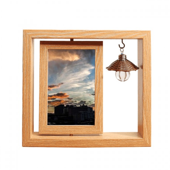 dark blue colorful clouds Wooden Rotating Picture Photo Frame 4x6