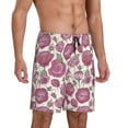thumbnail image 2 of Disketp Rose Flowers for Men's Soft Sleep Pajama Shorts Lightweight Lounge Pant Sleep Pj with Elastic Waistband and Pockets-3X-Large, 2 of 6