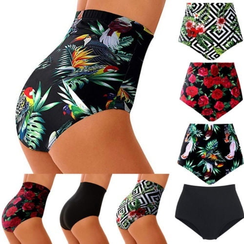 Bas de Bikini Taille Haute pour Femmes, Bas de Maillot de Bain, Pantalons de Maillot de Bain Grande Taille