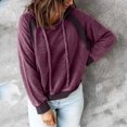 thumbnail image 3 of Vedolay Zipper Hoodies for Womens Hoodies Half Zip Long Sleeve Oversizd Crop Pullover Sweatshirts with Pockets, L, 3 of 4
