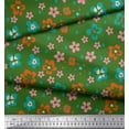 thumbnail image 2 of Soimoi Green polyester Crepe Fabric Artistic Floral Print Fabric by the Yard 52 Inch Wide, 2 of 3