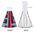 thumbnail image 3 of Yayeee Kitchen Hanging Hand Towels Set of 2 with Loop Bathroom Absorbent Tie Towel, Navy Blue Stripes, 3 of 7