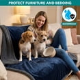 thumbnail image 2 of PetAmi Waterproof Dog Blanket for Couch, Large 60x40, Pee Proof Sherpa Fleece Reversible Pet Throw, Furniture Protector for Bed Sofa Kennel, Soft Washable Cover for Medium Dogs Cats, Blue Grey, 2 of 7