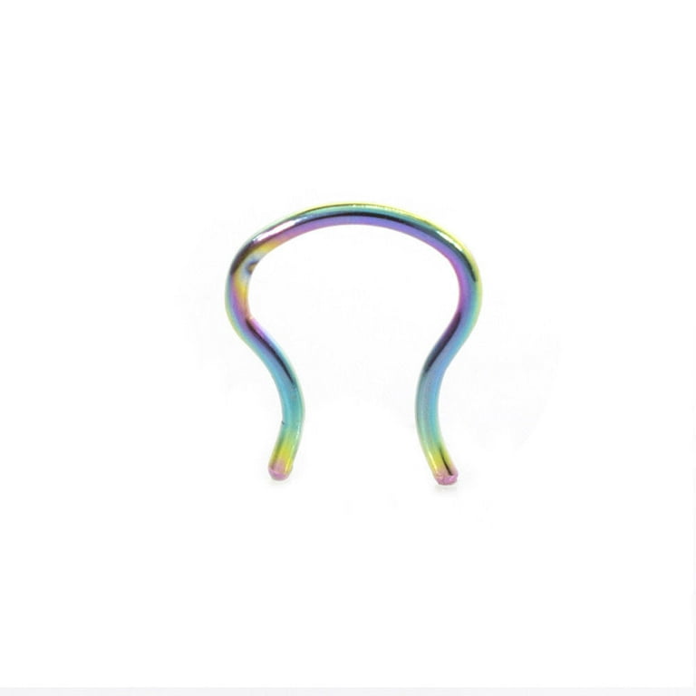 Iridescent septum ring shop