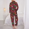 thumbnail image 3 of Pajamas for Women Sets, Dinosaur Christmas Lounge Sets Long Sleeve Button Down Night Shirts Sleepwear Pjs, 3 of 6