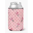 thumbnail image 1 of "Treasures Watercolor Paper Clips and Polkadots Pink Decorative Can Hugger, Multicolor" Caroline's Treasures BB7543CC, 1 of 1